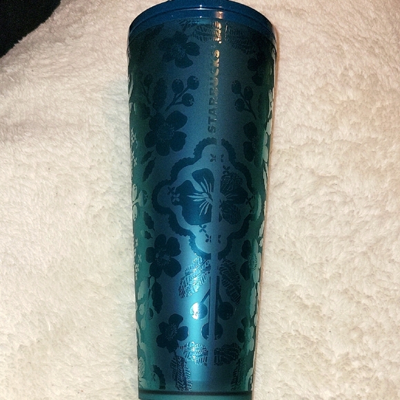 Starbucks Navy Floral Tumbler - Picture 1 of 3